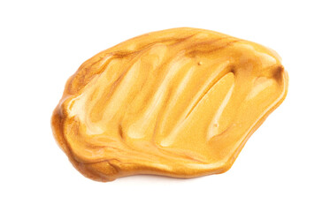 Gold Paint Swatch on a White Background