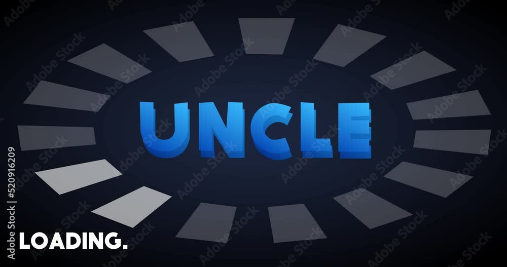 Poster uncle text with loading, downloading, uploading bar indicator. download, upload on computer screen.