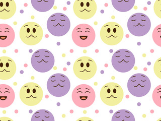 Emoticon seamless pattern background for gift paper, book cover, fabric motif and many other