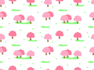  Colorful tree seamless pattern background for gift paper, book cover, fabric motif and many other