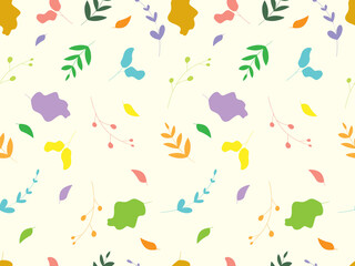 Leaf seamless pattern background autumn or season theme for gift paper, book cover, fabric motif and many other