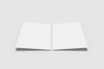 Realistic blank flyer illustration for mockup. 3D Render.