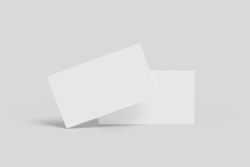 Realistic blank business card illustration for mockup. 3D Render.