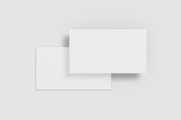 Realistic blank business card illustration for mockup. 3D Render.