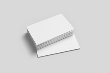 Realistic blank business card illustration for mockup. 3D Render.