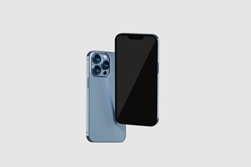 Realistic blank phone max illustration for mockup. 3D Render.