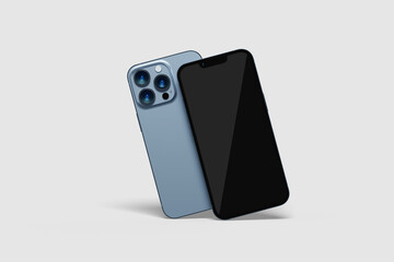 Realistic blank phone max illustration for mockup. 3D Render.