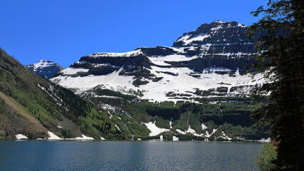 Part of Mount Custer from Cameron Lake in Waterton National Park