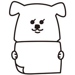 色加工ok いぬ素材No.165 メッセージ_乙女