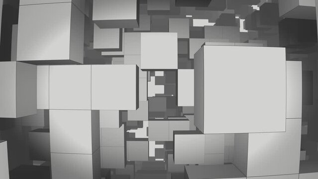 3D space cube background animation.
