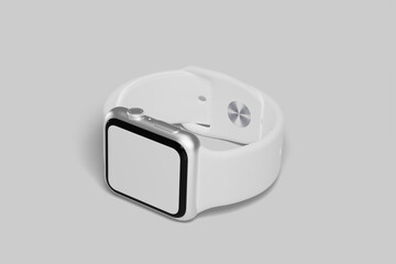 Realistic blank watch illustration for mockup. 3D Render.