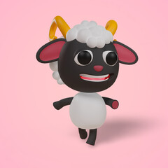 sheep animal mascot character. cute cute mascot