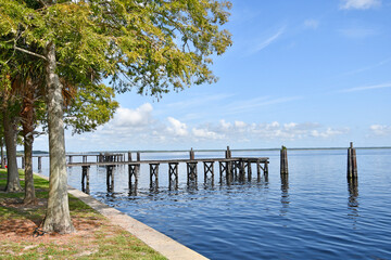 Lakefront along Lake Monroe near downtown Sanford, Florida