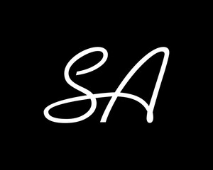 SA, AS, S, A abstract letters logo monogram