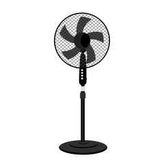 Fan vector illustration. Ventilator minimal design isolated on white background