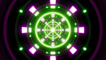 Green and Purple Light Event VJ Background