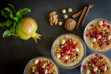 Traditional delicious Turkish dessert; Ashura (Asure)
