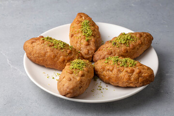 Turkish traditional sherbet dessert; kalburabasti
