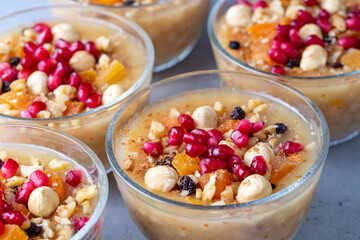 Traditional delicious Turkish dessert; Ashura (Asure)