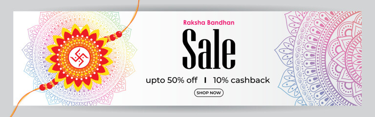 Vector illustration for Indian festival Raksha Bandhan Sale banner