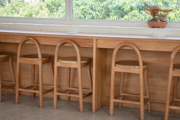 Minimal white style decoration of tea shop