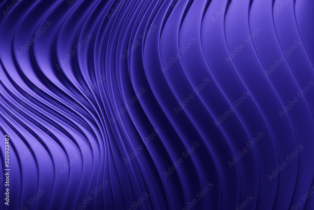 Aufkleber 3d illustration of a classic purple abstract gradient background with lines. print from the waves. m