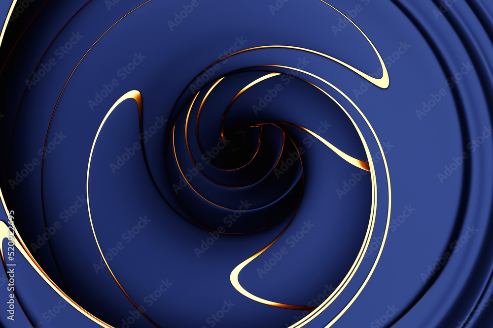 Poster 3d illustration of a abstract blue background with scintillating circles and gloss. illustration bea