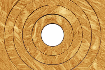 3D rendering abstract   brown   round fractal, portal. Round spiral.