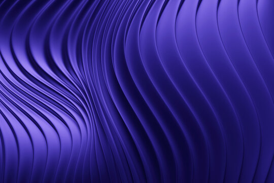3d illustration of a classic purple abstract gradient background with lines. PRint from the waves. Modern graphic texture. Geometric pattern. © Виталий Сова