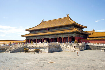 Forbidden Museum in Beijing, China, is one of the largest and most complete preserved wooden buildings in the world. It was listed as a World Cultural Heritage Site in 1987.