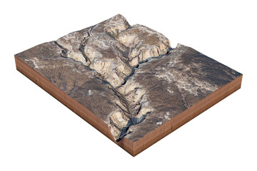 3d model of Reflection Canyon.3d rendering.