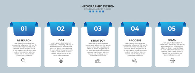 Business infographic design template with options, steps or processes. Can be used for presentation, diagram, annual report, web design, workflow layout
