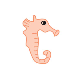 cute Seahorse vector illustration design element