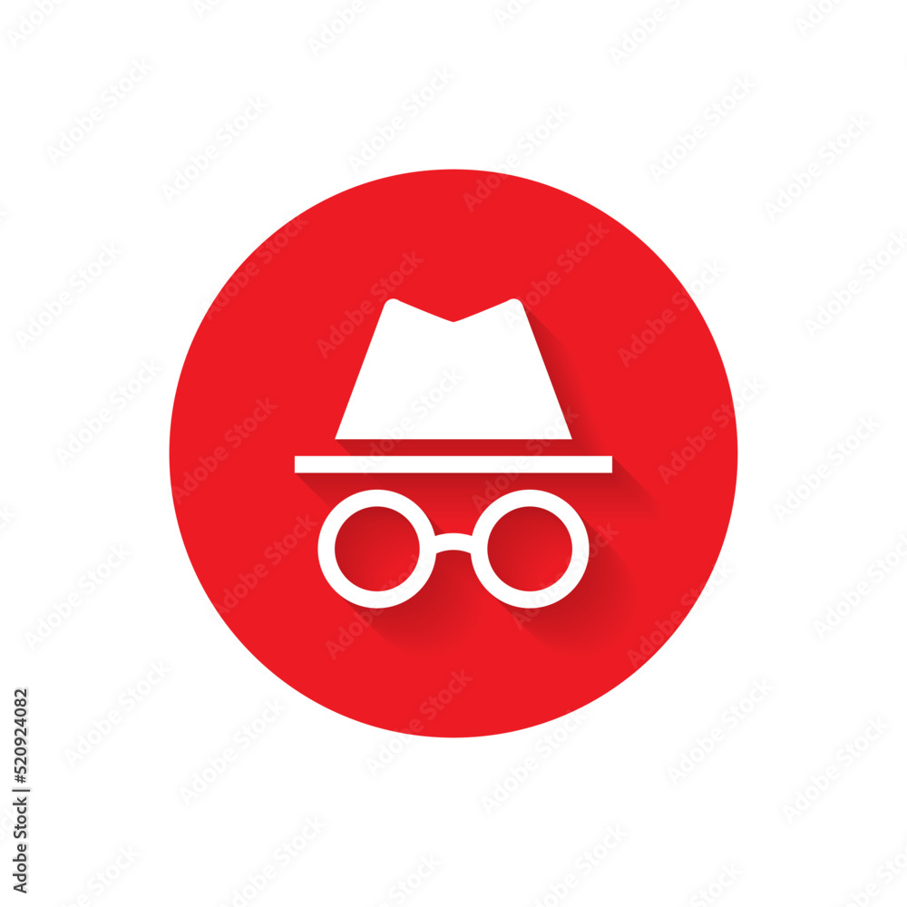 Poster incognito icon vector of browser elements. private browsing sign symbol