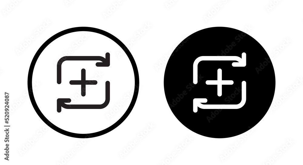 Poster remix button icon vector. social media elements