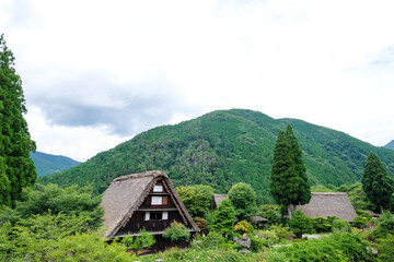 岐阜県下呂市の合掌造りの家