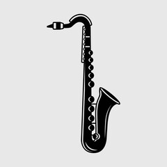 Saxophone SVG Cut File,  Tenor saxophone Svg, Saxophone Player Svg, Marching Band Svg, saxophone Silhouette Svg, - obrazy, fototapety, plakaty