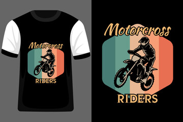 Motorcross Rider Retro Vintage T Shirt Design