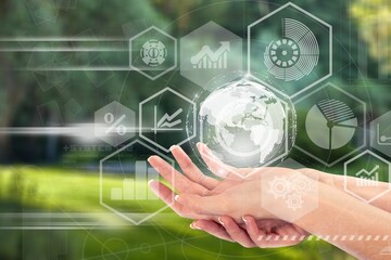 ESG icon concept. Environment, society and governance. Energy of natural gas sustainable and ...