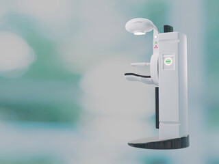 Naklejka premium Mammography device for screening breast cancer in hospital .