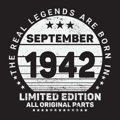 The Real Legends Are Born In September 1943, Birthday gifts for women or men, Vintage birthday shirts for wives or husbands, anniversary T-shirts for sisters or brother