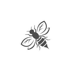 Bee logo icon design template