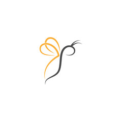 Bee logo icon design template
