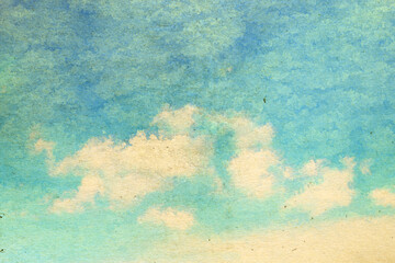 vintage watercolor clouds