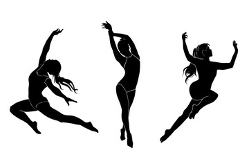  black and white dancing silhouettes