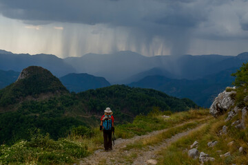 Obraz premium hiker in the mountains