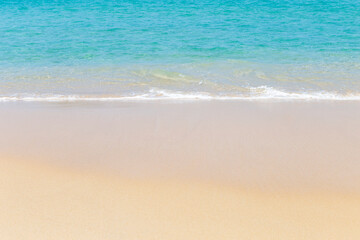 Fototapeta na wymiar Fine sandy beach background, tropical summer, nature background