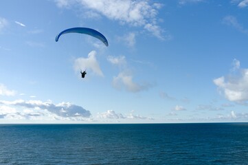 paraglider over the  baltic sea