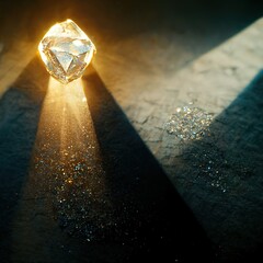 Shiny gemstones diamonds crystals abstract background. Beautiful luxury wallpaper. Digital art.