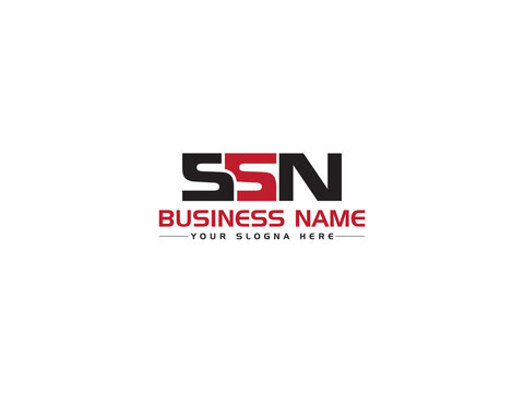 Monogram SSN Logo Letter Vector, Creative SS s s n Logo Icon Design With Three Unique Letter Art For Any Type Of Business